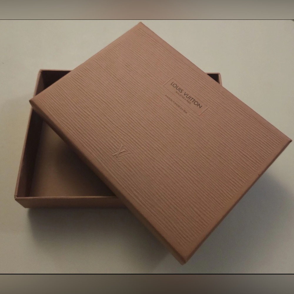 LV Louis Vuitton Brown Gift Box  4.75” x 6.5” x 1" Wallet Size (Empty Box)